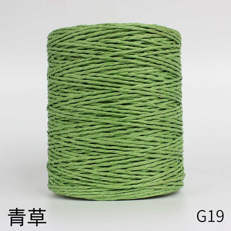 1Roll=280M Natural Raffia Straw Yarn For Summer Hand Knit Crochet Hat HandBag Cushion Baskets Knitting Material Colorful Threads
