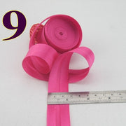 25mm(1&quot;) satin bright ironed single fold polyester bias binding tape table cloth garment quilt craft sewing accessories
