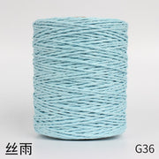 1Roll=280M Natural Raffia Straw Yarn For Summer Hand Knit Crochet Hat HandBag Cushion Baskets Knitting Material Colorful Threads