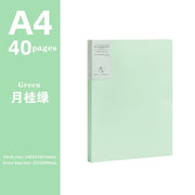 JIANWU A4 Morandi file bag 100 pages Data book Large capacity file folder  portfolio Office stationery