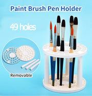 GATYZTORY Painting by number tool Paint Brushes Pen Holder 49 Holes Pen Rack Painting Brush Pen Holder Art Supplies