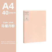 JIANWU A4 Morandi file bag 100 pages Data book Large capacity file folder  portfolio Office stationery