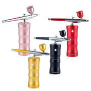 Foreverlily Mini Air Compressor Kit Air-Brush Paint Spray Gun Airbrush For Nail Art Tattoo Craft Cake Face Nano Fog Mist Sprayer
