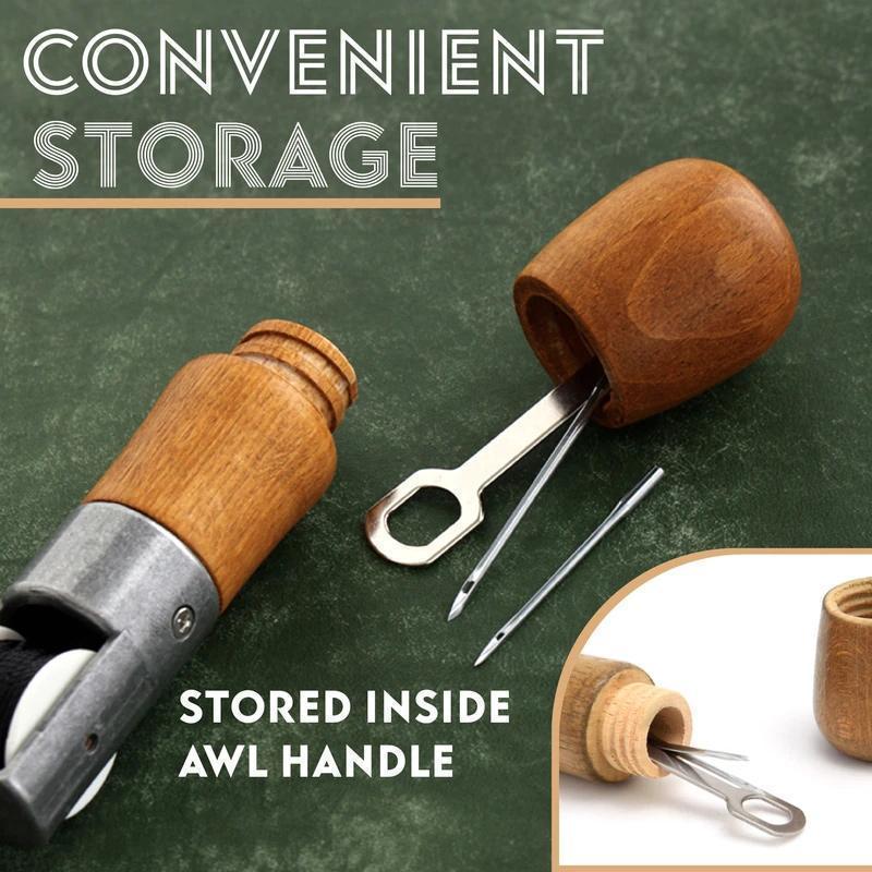 Sewing Needle Leather Sewing Awl Kit Hand Stitcher Set Lock Stitching Hand Stitcher Thread Needles Kit Craft Stitch Tools
