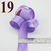 25mm(1&quot;) satin bright ironed single fold polyester bias binding tape table cloth garment quilt craft sewing accessories