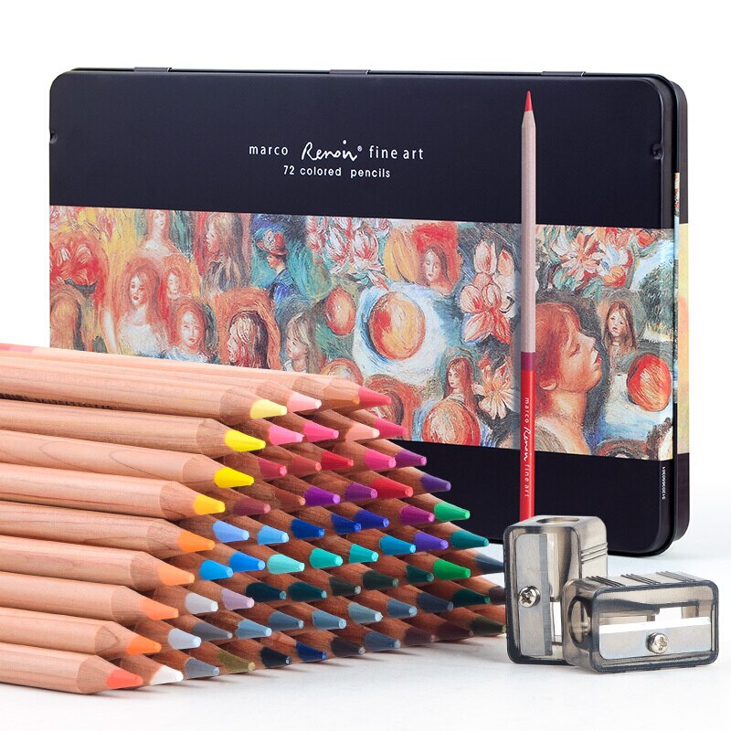 Andstal Marco Renoir 12/24/48/72/100/120 Colour Pencils Set Lapis De Cor Drawing Pencil Sketch Colored Pencils Art Supplies