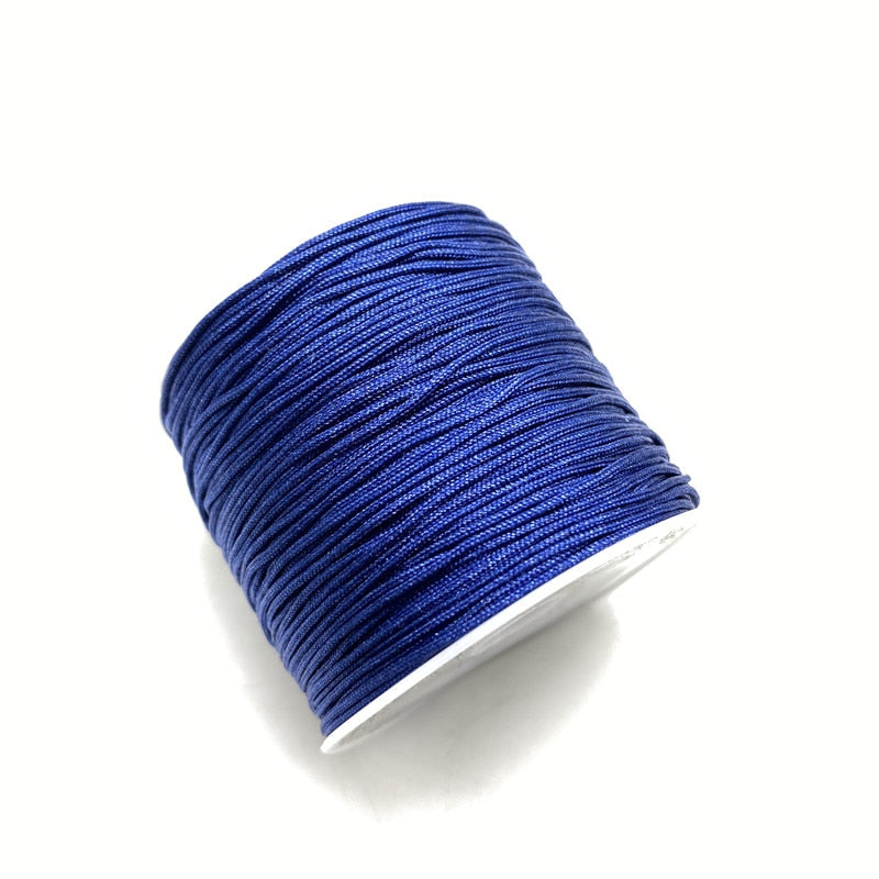 50Yards/Roll 0.8mm Nylon Cord Thread Chinese Knot Macrame Cord Bracelet Braided String DIY Tassels Beading String Thread