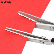 23.5cm Pinking Shears Handled Professional Stainless Steel Dressmaking Sewing Craft Scissors Zig Zag Fabric Decorative Edge Tool