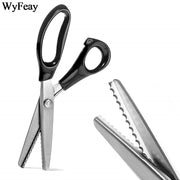 23.5cm Pinking Shears Handled Professional Stainless Steel Dressmaking Sewing Craft Scissors Zig Zag Fabric Decorative Edge Tool