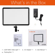 GODOX LEDP260C Ultra-thin 30W 3300-5600k LED Video Light Panel Lamp for Digital DSLR Camera Studio Photography