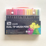 60 Pcs Colour Pens Marker, Dual Tip Brush Pens Art Markers Fineliner WaterColor Drawing Pens for Adult Colouring Books,Sketching