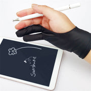 1pc Black 2 Fingers Anti-fouling Gloves Anti Touch Hand Drawing for Sketch Oil Paintings Students Digital Tablet Writing Glove