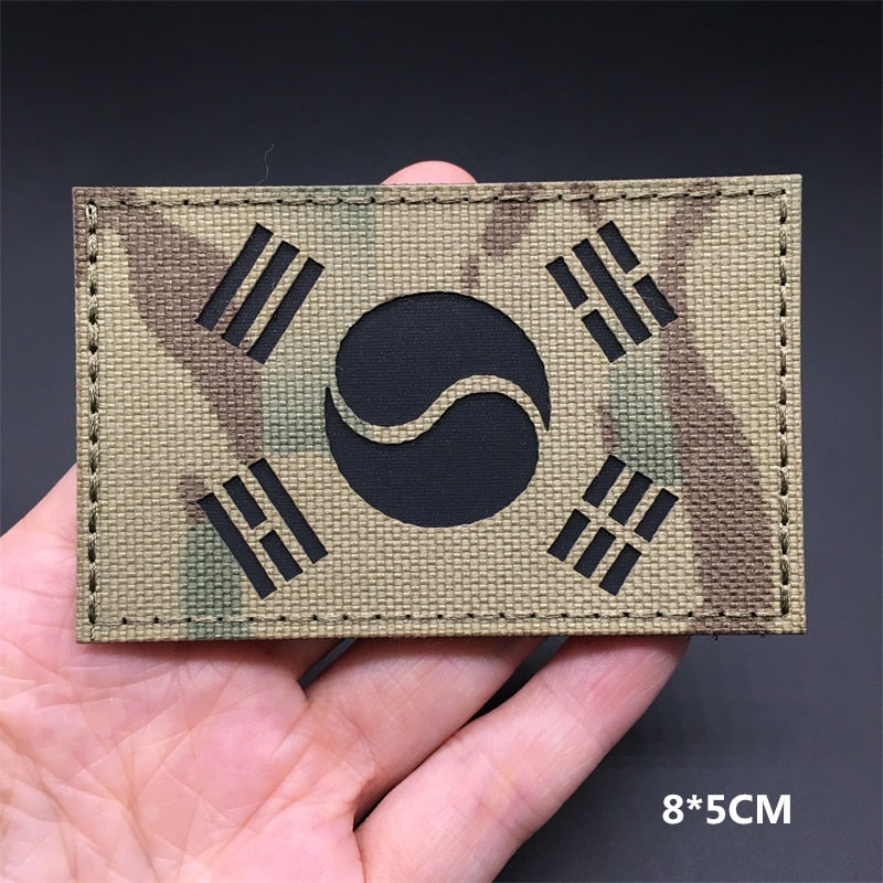3D Tactical Badge Military Patches for Clothing Blood Type US Army Stripes on Clothes Backpack Applique Spain Flag Embroidered