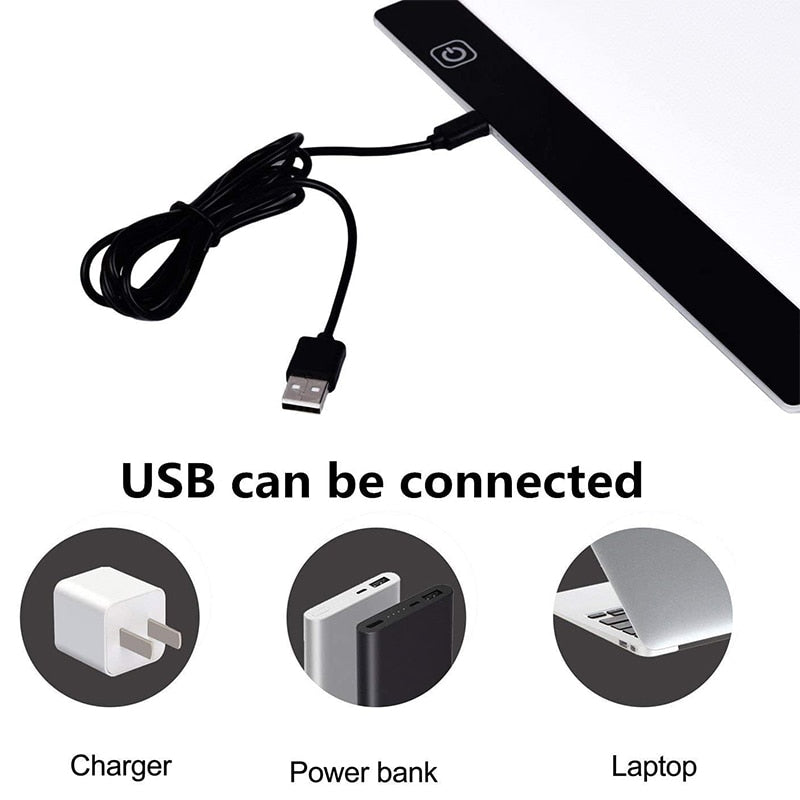 Elice A4 LED Light Pad for Diamond Painting, USB Powered Light Board Digital Graphics Tablet for Drawing Pad Art Painting board