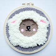 Punch Needle Embroidery Kit with Yarn for Beginners Easy Embroidery DIY Needlework Wool Work Home Decor Custom Embroidery