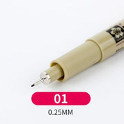 1 Piece Pigment Liner Pigma Pen Fine Line Sketching Markers Different Tip Black Fineliner StylographsDrawing Pens Copic Supplier