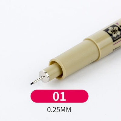 1 Piece Pigment Liner Pigma Pen Fine Line Sketching Markers Different Tip Black Fineliner StylographsDrawing Pens Copic Supplier