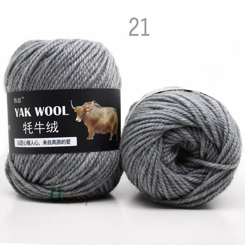 5pcs Yak Wool Yarn for Knitting Fine Worsted Blended Crochet Yarn Knitting Sweater Scarf Chunky Yarn