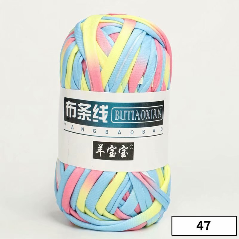 1pc 100g Thick Yarn Soft Colored Cloth Yarn for Hand Knitting Woven Bag Carpet DIY Hand-knitted Material