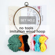 Punch Needle Embroidery Kit with Yarn for Beginners Easy Embroidery DIY Needlework Wool Work Home Decor Custom Embroidery