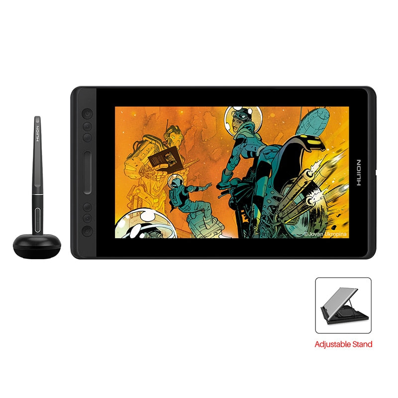 HUION KAMVAS Pro 12 Digital Graphic Tablet Battery-Free Pen Display Drawing Tablet Monitor with Tilt Function AG Glass Touch Bar