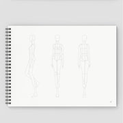 A4 Clothing Designer Dotted Line Human Body Painting Notebook Design Professional Women&#39;s Men&#39;s Clothing Sketch Book 50 sheets