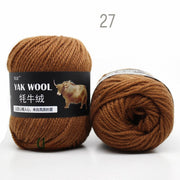 5pcs Yak Wool Yarn for Knitting Fine Worsted Blended Crochet Yarn Knitting Sweater Scarf Chunky Yarn