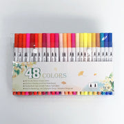 60 Pcs Colour Pens Marker, Dual Tip Brush Pens Art Markers Fineliner WaterColor Drawing Pens for Adult Colouring Books,Sketching
