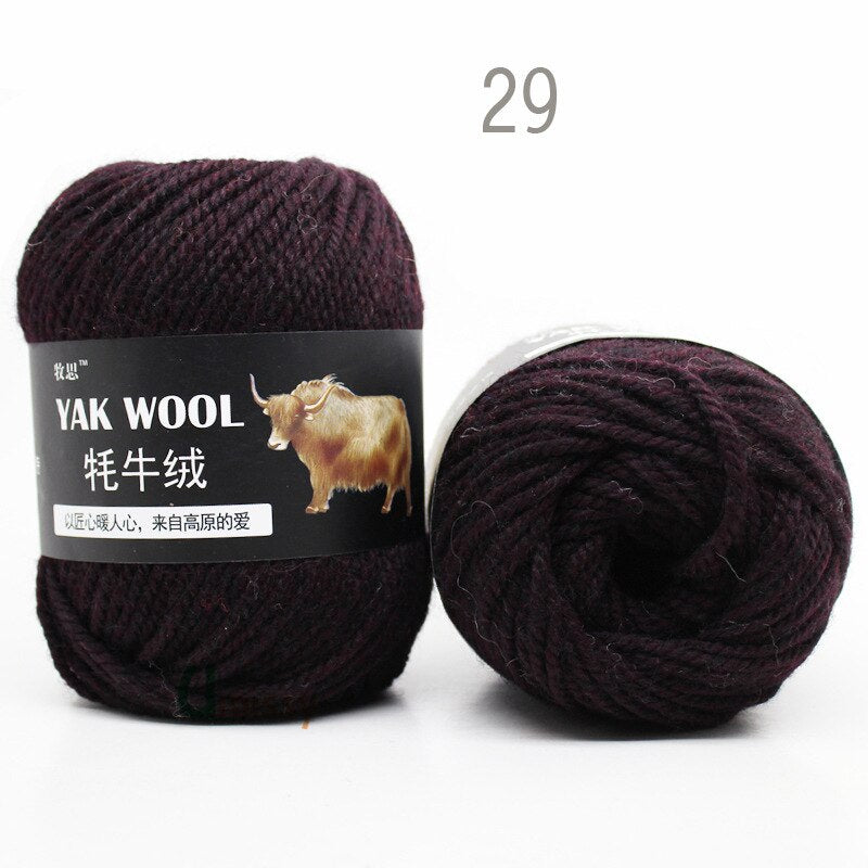 5pcs Yak Wool Yarn for Knitting Fine Worsted Blended Crochet Yarn Knitting Sweater Scarf Chunky Yarn