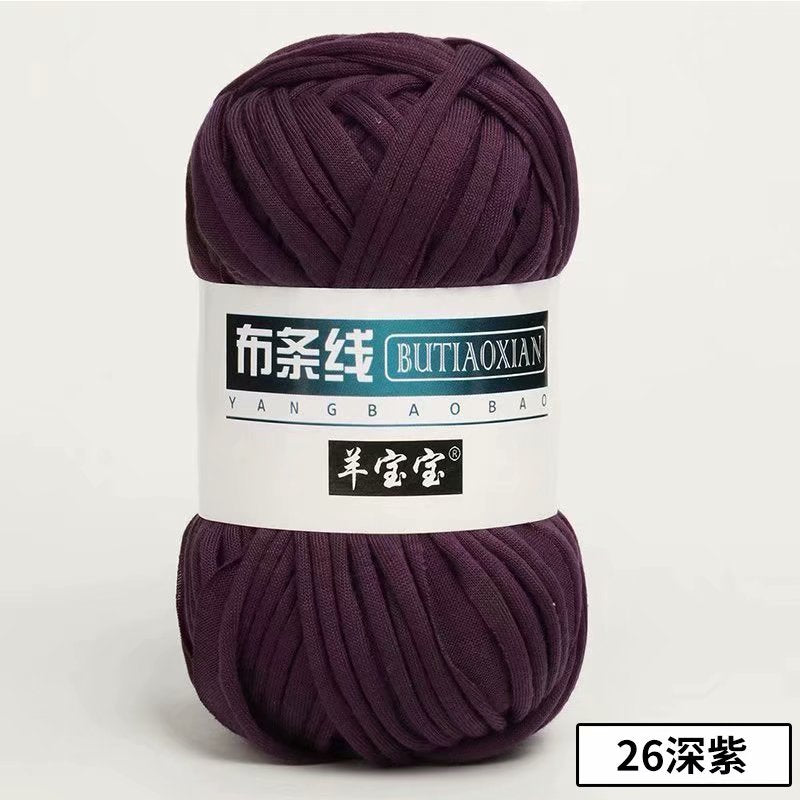 1pc 100g Thick Yarn Soft Colored Cloth Yarn for Hand Knitting Woven Bag Carpet DIY Hand-knitted Material