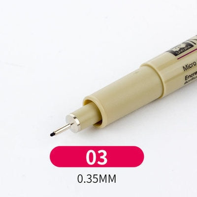 1 Piece Pigment Liner Pigma Pen Fine Line Sketching Markers Different Tip Black Fineliner StylographsDrawing Pens Copic Supplier
