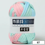 1pc 100g Thick Yarn Soft Colored Cloth Yarn for Hand Knitting Woven Bag Carpet DIY Hand-knitted Material
