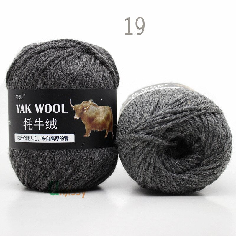 5pcs Yak Wool Yarn for Knitting Fine Worsted Blended Crochet Yarn Knitting Sweater Scarf Chunky Yarn