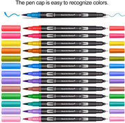 60 Pcs Colour Pens Marker, Dual Tip Brush Pens Art Markers Fineliner WaterColor Drawing Pens for Adult Colouring Books,Sketching