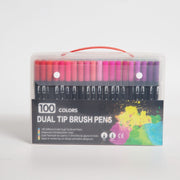 60 Pcs Colour Pens Marker, Dual Tip Brush Pens Art Markers Fineliner WaterColor Drawing Pens for Adult Colouring Books,Sketching