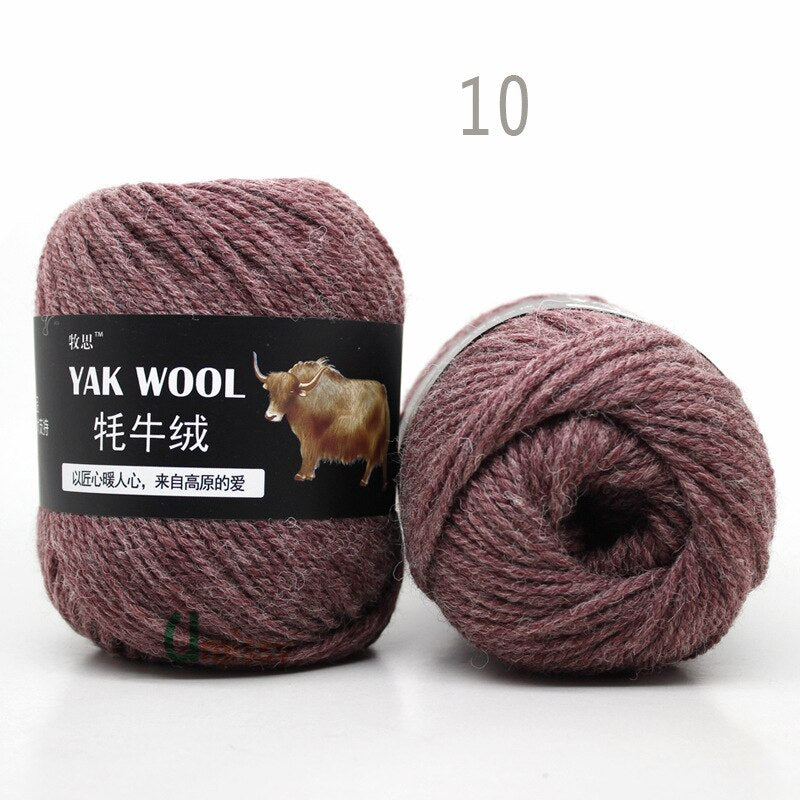 5pcs Yak Wool Yarn for Knitting Fine Worsted Blended Crochet Yarn Knitting Sweater Scarf Chunky Yarn