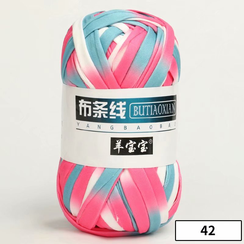 1pc 100g Thick Yarn Soft Colored Cloth Yarn for Hand Knitting Woven Bag Carpet DIY Hand-knitted Material