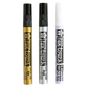 Silver Gold Permanent Metallic Marker Pens 0.7/1.0/2.0mm Student Sketch Graffiti Art Markers Hook Liner Pen Japanese Stationery