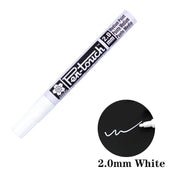 Silver Gold Permanent Metallic Marker Pens 0.7/1.0/2.0mm Student Sketch Graffiti Art Markers Hook Liner Pen Japanese Stationery