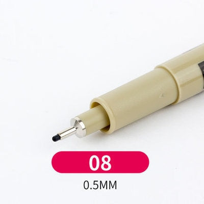 1 Piece Pigment Liner Pigma Pen Fine Line Sketching Markers Different Tip Black Fineliner StylographsDrawing Pens Copic Supplier