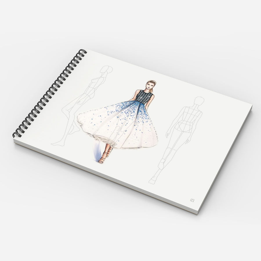 A4 Clothing Designer Dotted Line Human Body Painting Notebook Design Professional Women&#39;s Men&#39;s Clothing Sketch Book 50 sheets