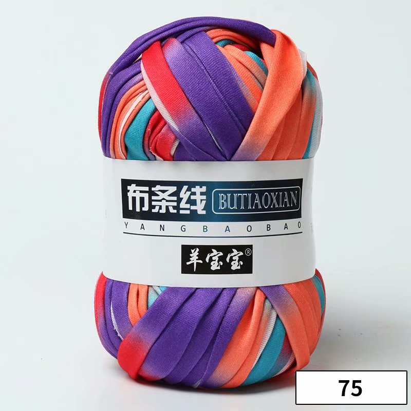 1pc 100g Thick Yarn Soft Colored Cloth Yarn for Hand Knitting Woven Bag Carpet DIY Hand-knitted Material