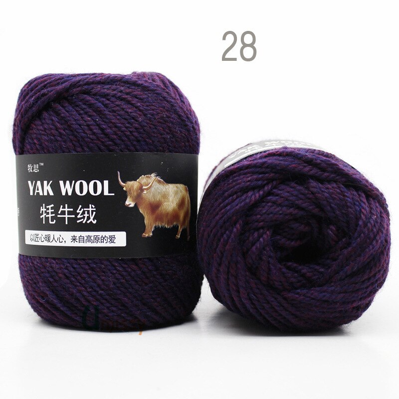 5pcs Yak Wool Yarn for Knitting Fine Worsted Blended Crochet Yarn Knitting Sweater Scarf Chunky Yarn