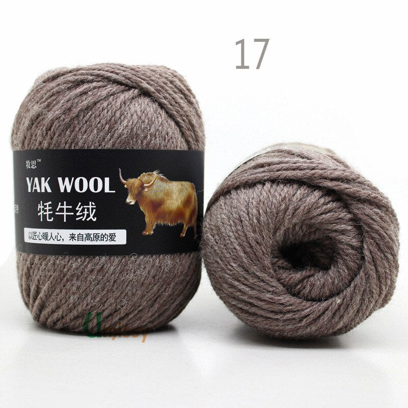 5pcs Yak Wool Yarn for Knitting Fine Worsted Blended Crochet Yarn Knitting Sweater Scarf Chunky Yarn