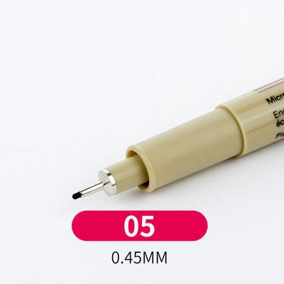 1 Piece Pigment Liner Pigma Pen Fine Line Sketching Markers Different Tip Black Fineliner StylographsDrawing Pens Copic Supplier
