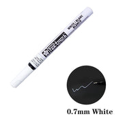 Silver Gold Permanent Metallic Marker Pens 0.7/1.0/2.0mm Student Sketch Graffiti Art Markers Hook Liner Pen Japanese Stationery