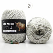 5pcs Yak Wool Yarn for Knitting Fine Worsted Blended Crochet Yarn Knitting Sweater Scarf Chunky Yarn