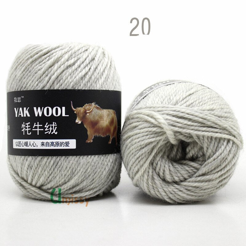 5pcs Yak Wool Yarn for Knitting Fine Worsted Blended Crochet Yarn Knitting Sweater Scarf Chunky Yarn