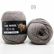 5pcs Yak Wool Yarn for Knitting Fine Worsted Blended Crochet Yarn Knitting Sweater Scarf Chunky Yarn