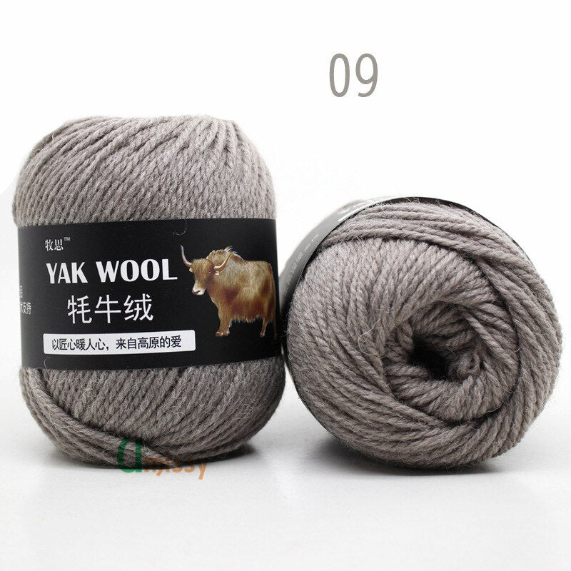5pcs Yak Wool Yarn for Knitting Fine Worsted Blended Crochet Yarn Knitting Sweater Scarf Chunky Yarn